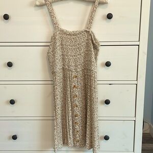 Strapless dress, size medium, tan/cream colors